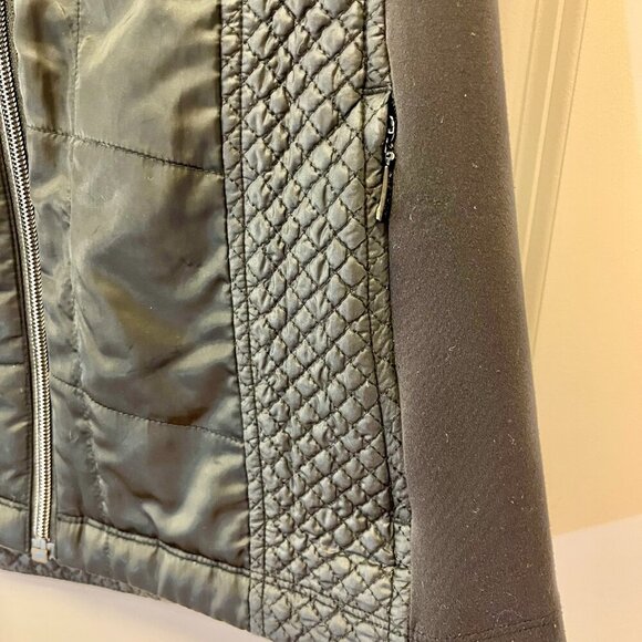 Athleta  Quilted Vest Black  Sleeveless Full  Front Zip - Picture 7 of 12